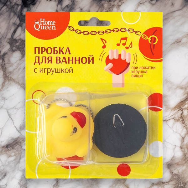 Пробка для ванны с игрушкой, дизайн в ассортименте